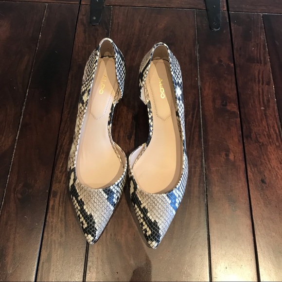 NWOB Aldo nude animal print 2’ heels - Picture 2 of 5